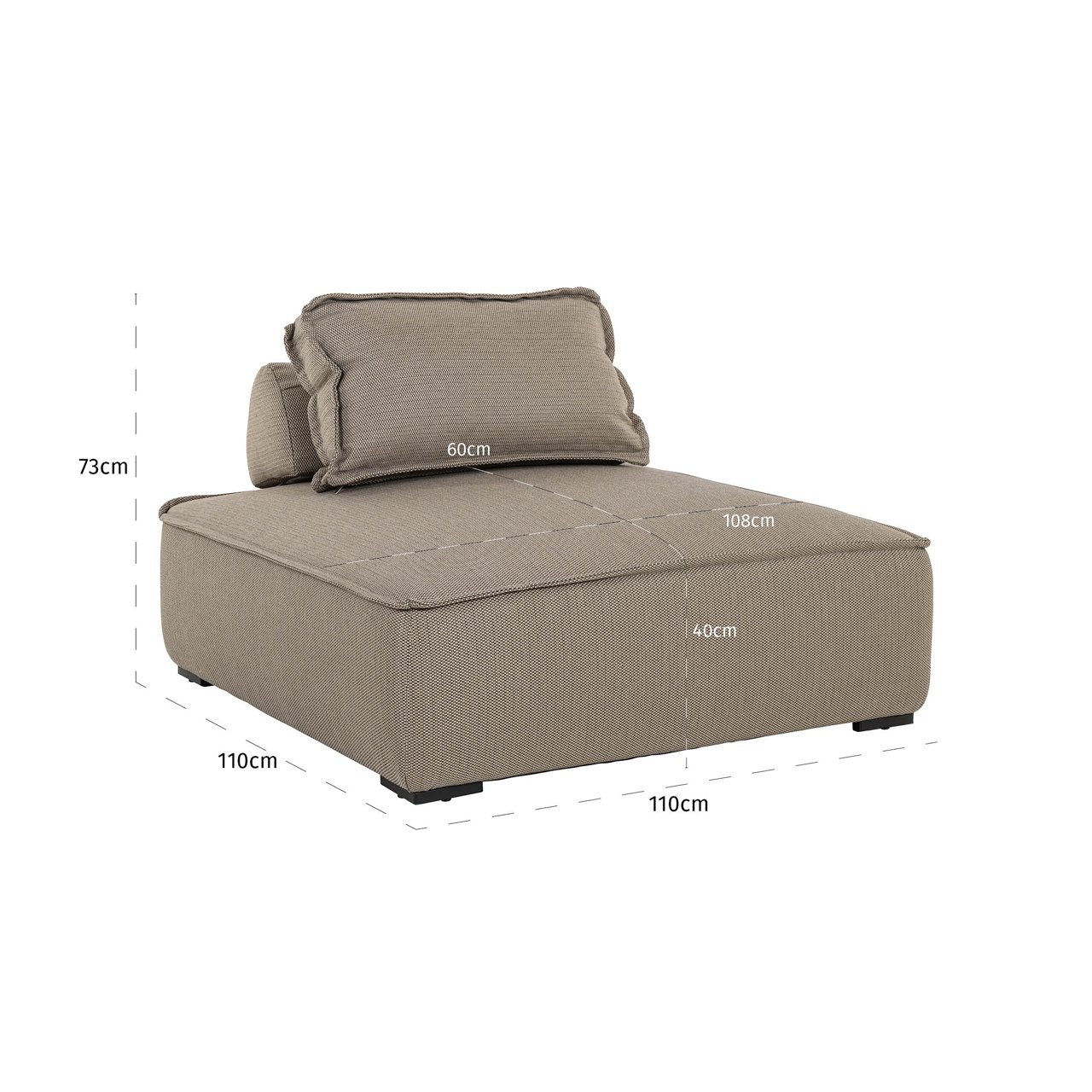Outdoor Lounge Stuhl Jondal taupe