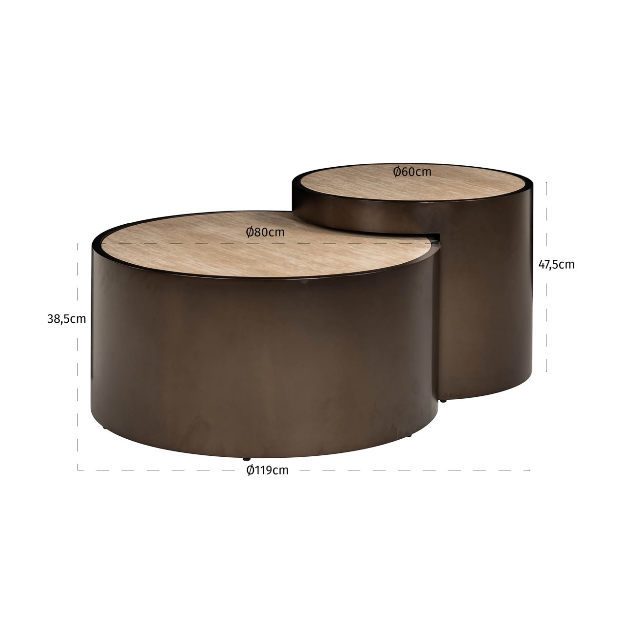 Couchtisch Ronson beige (Set of 2) Couchtisch Ronson beige (Set of 2)