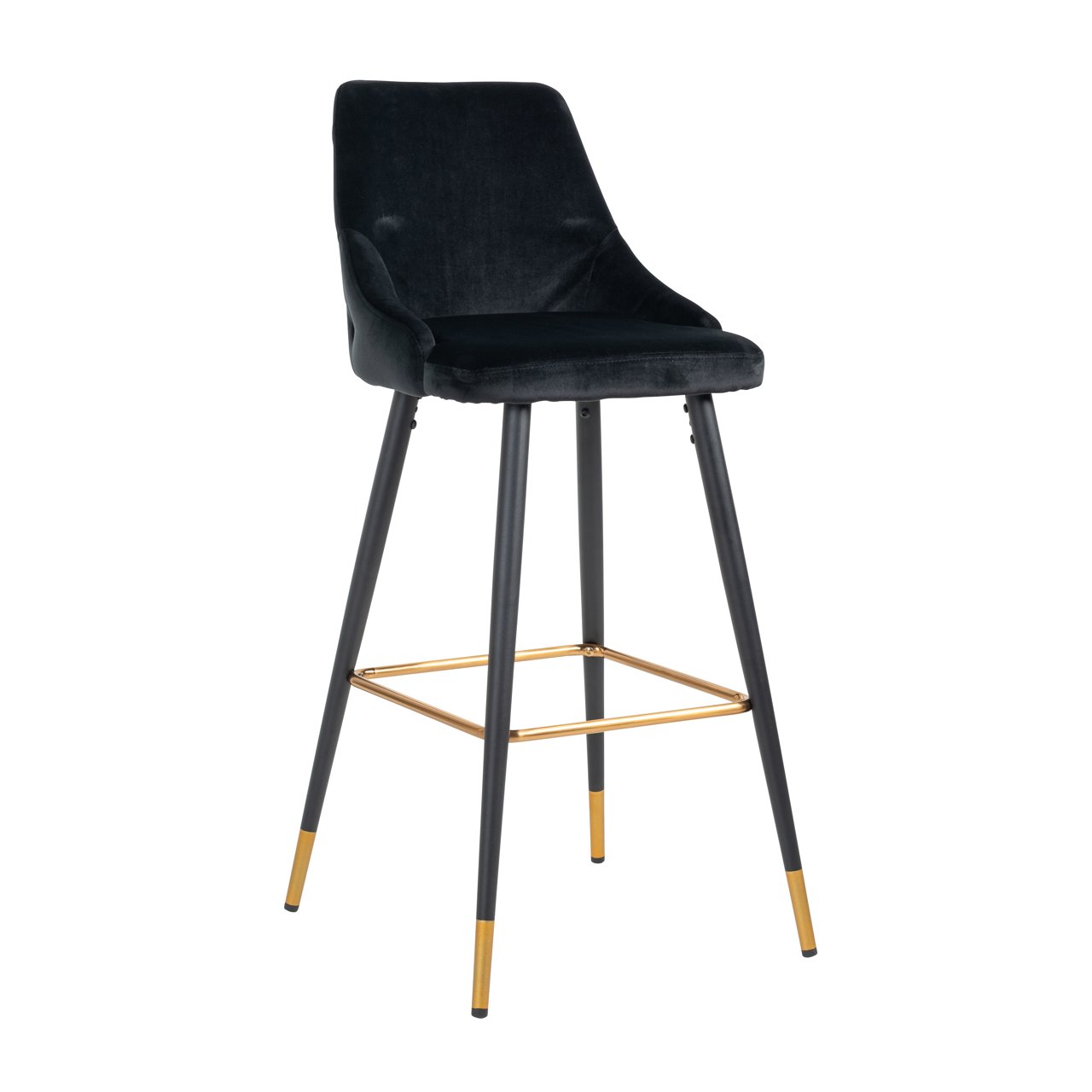 Barhocker Imani black velvet (Set of 2)