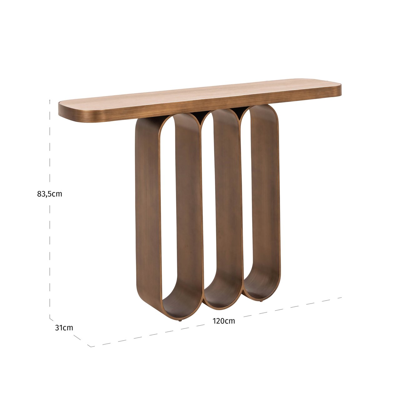 Konsole Locarno brushed gold Konsole Locarno brushed gold
