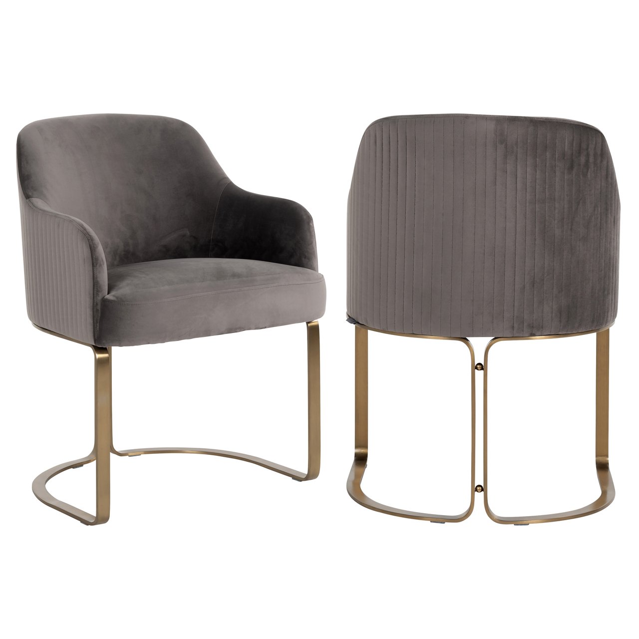 Esszimmerstuhl Hadley stone velvet