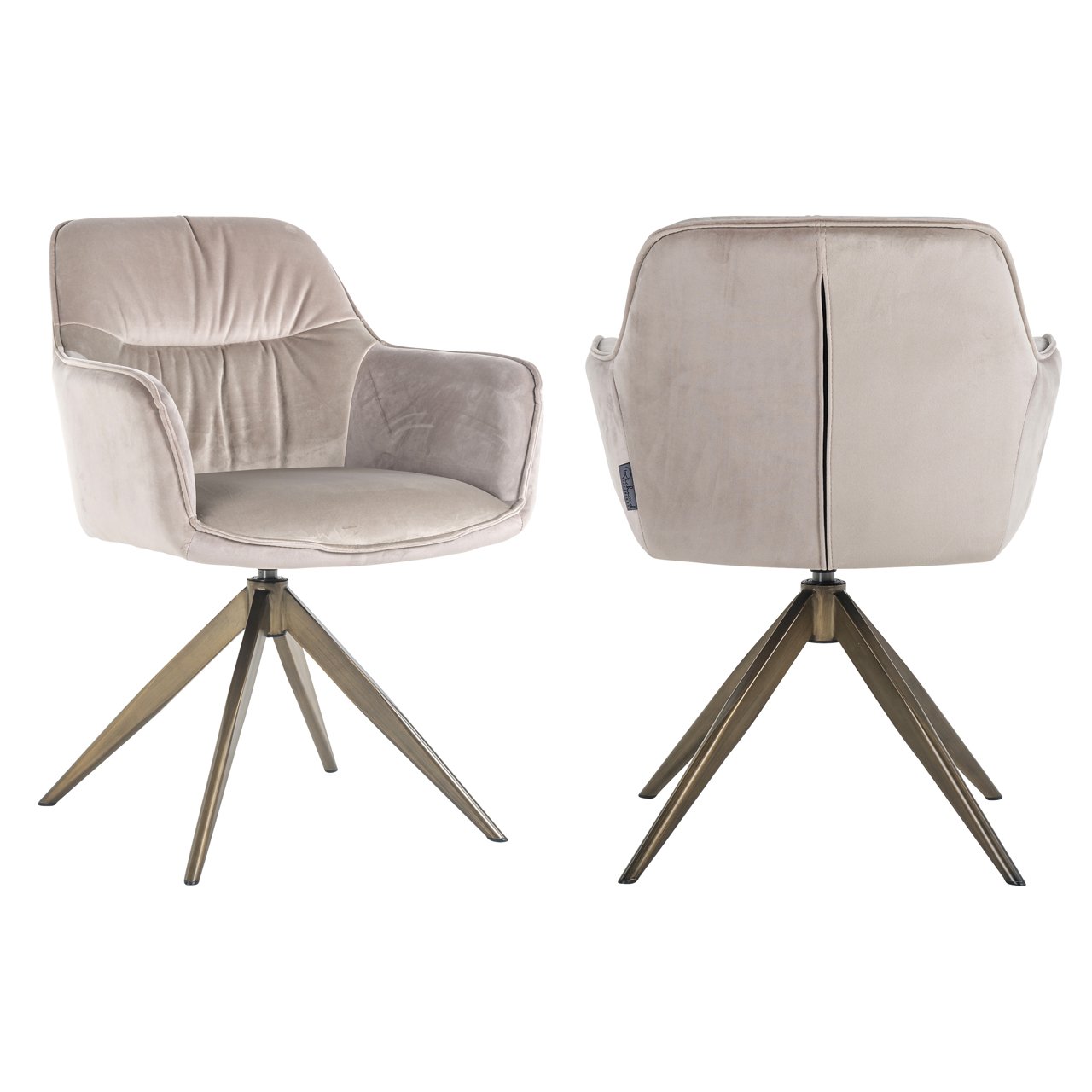Esszimmerstuhl Aline khaki velvet swivel fire retardant Esszimmerstuhl Aline khaki velvet swivel fire retardant