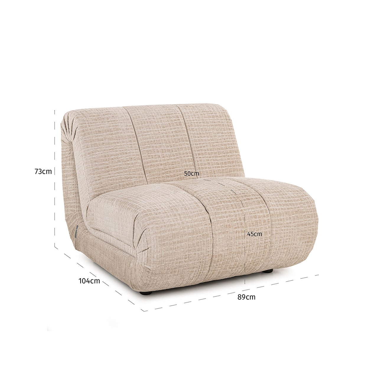Lounge Stuhl Kyli jasper cream