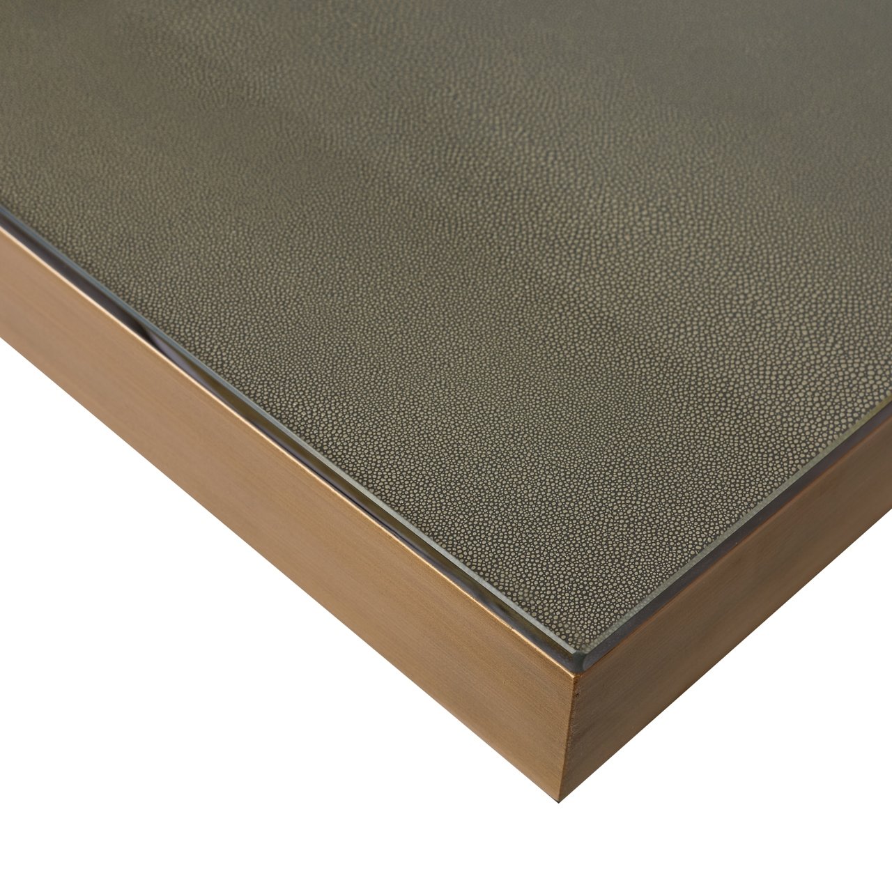 Esstisch Bloomville brass shagreen incl. glass top 200