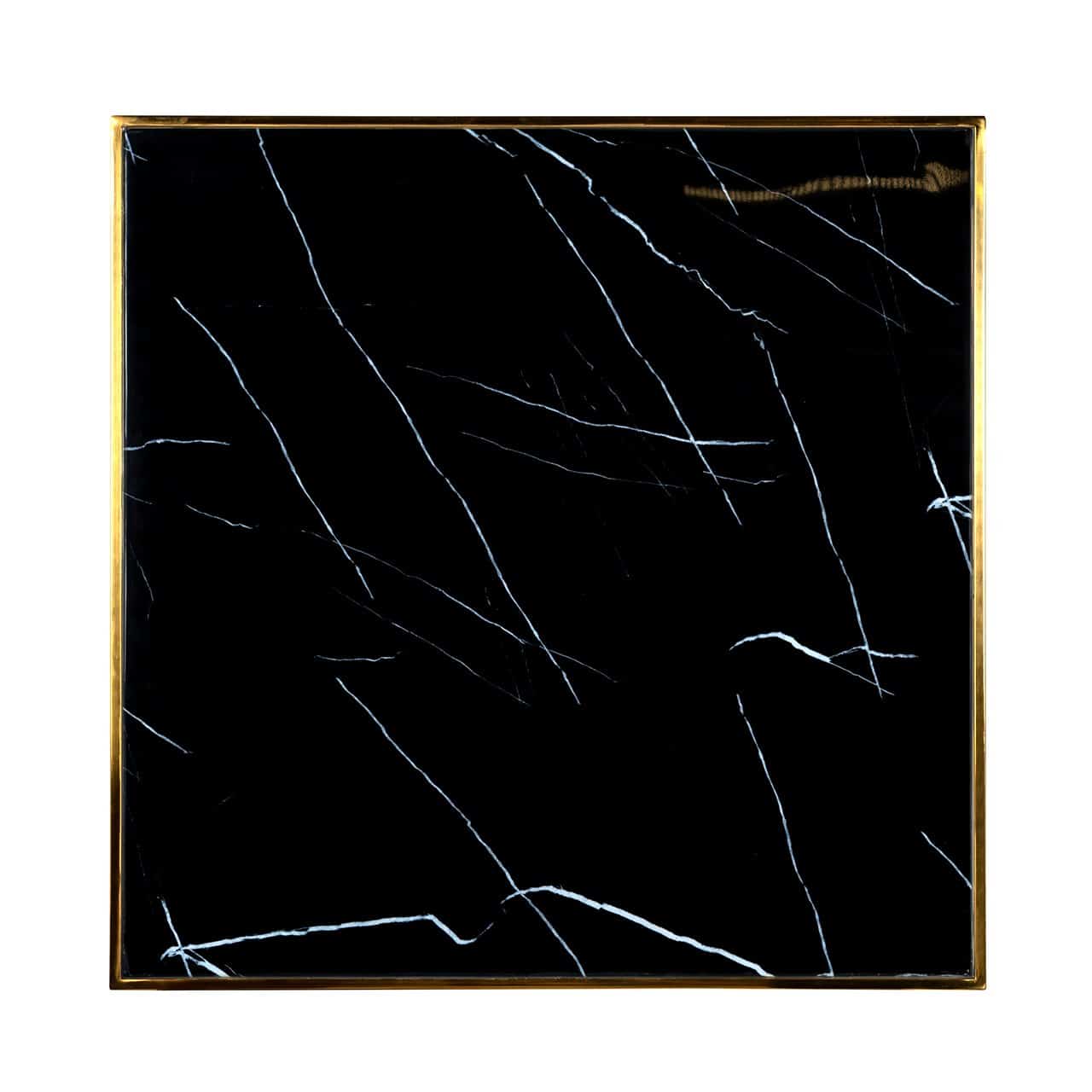 Bistrotisch Can Roca square black 70x70 (Black/gold)
