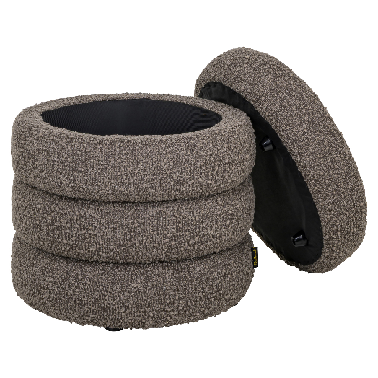 Hocker & Fußbank Adele brown chunky