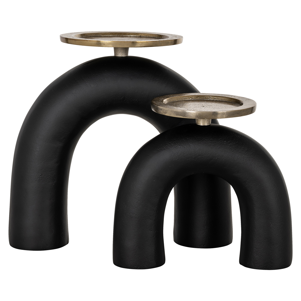 Kerzenhalter Livi black/gold small