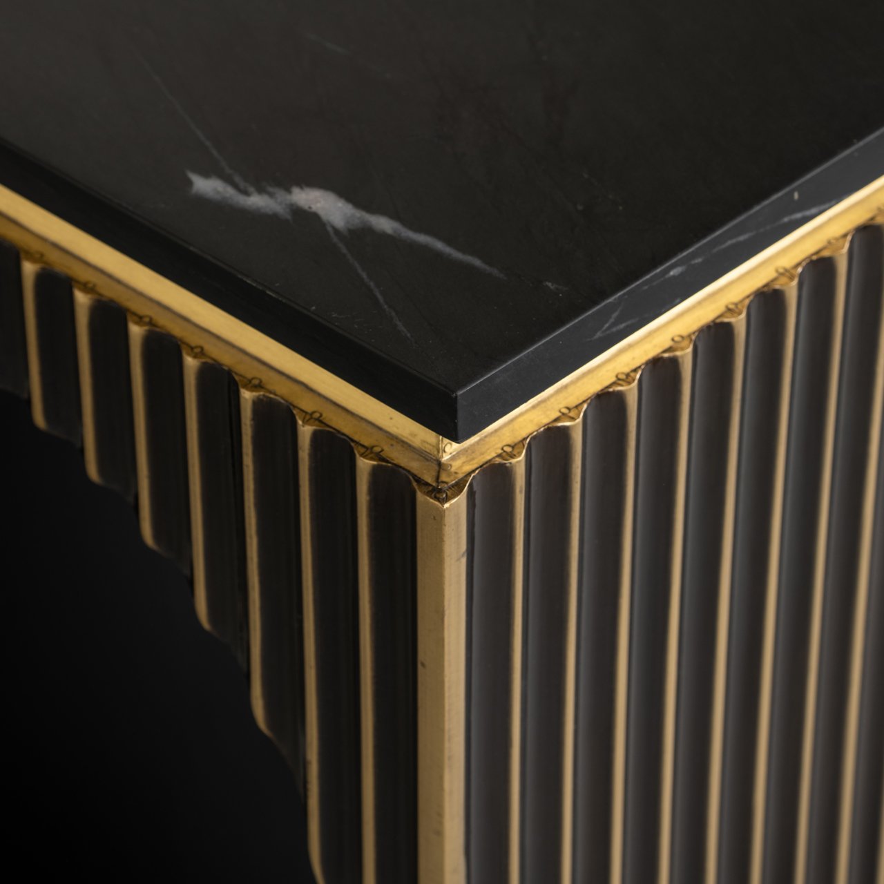 Konsole Les Arcs brushed gold