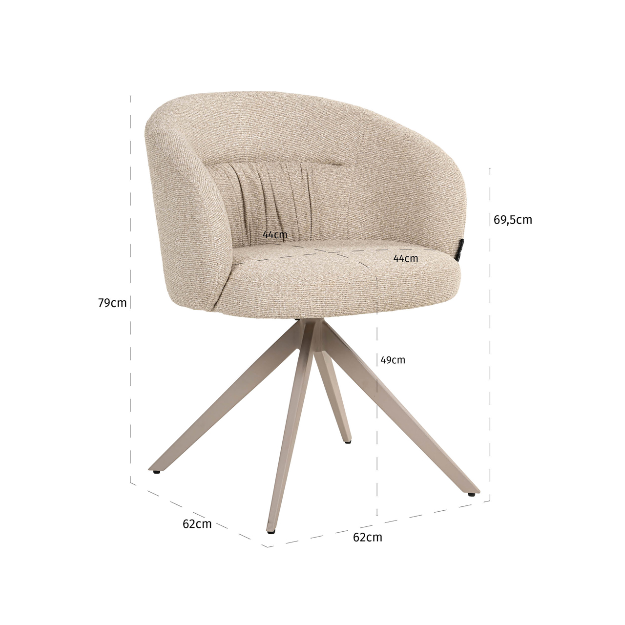 Esszimmerstuhl Olivia biscotti swivel