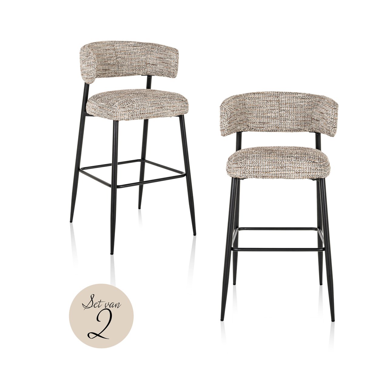 Thekenstuhl Rochelle trendy nature (Set of 2)