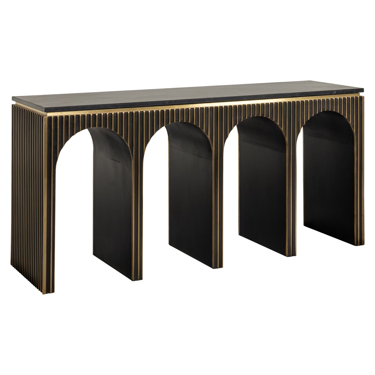 Konsole Les Arcs brushed gold