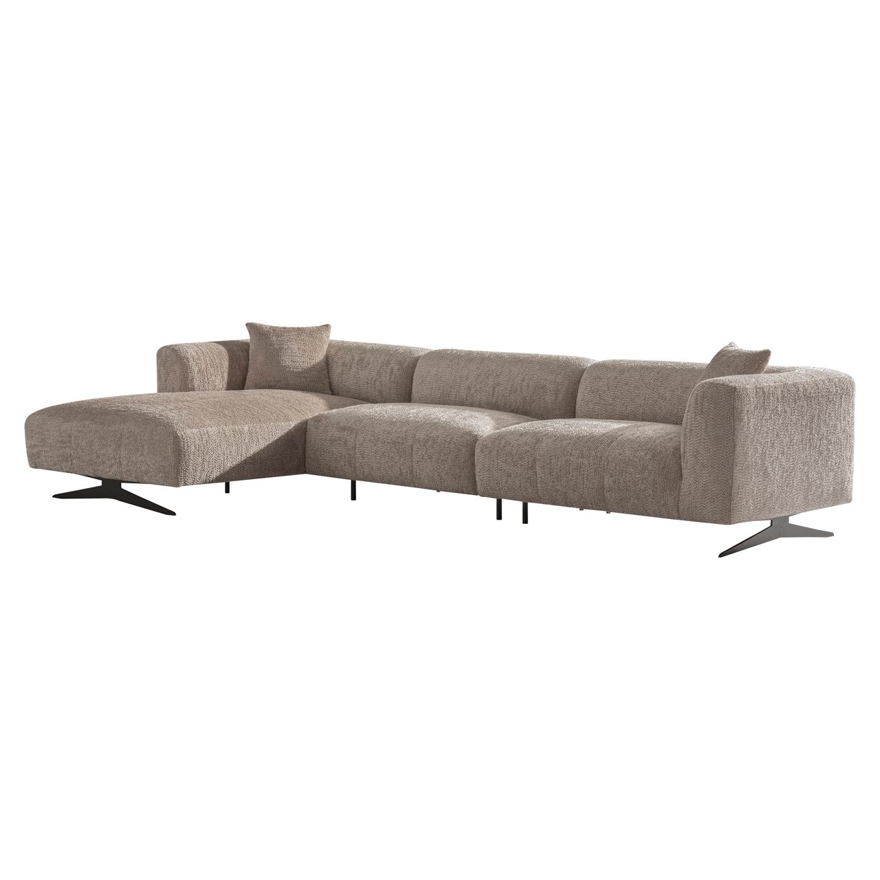 Sofa Hoxton lovely beige 3-seater + lounge left