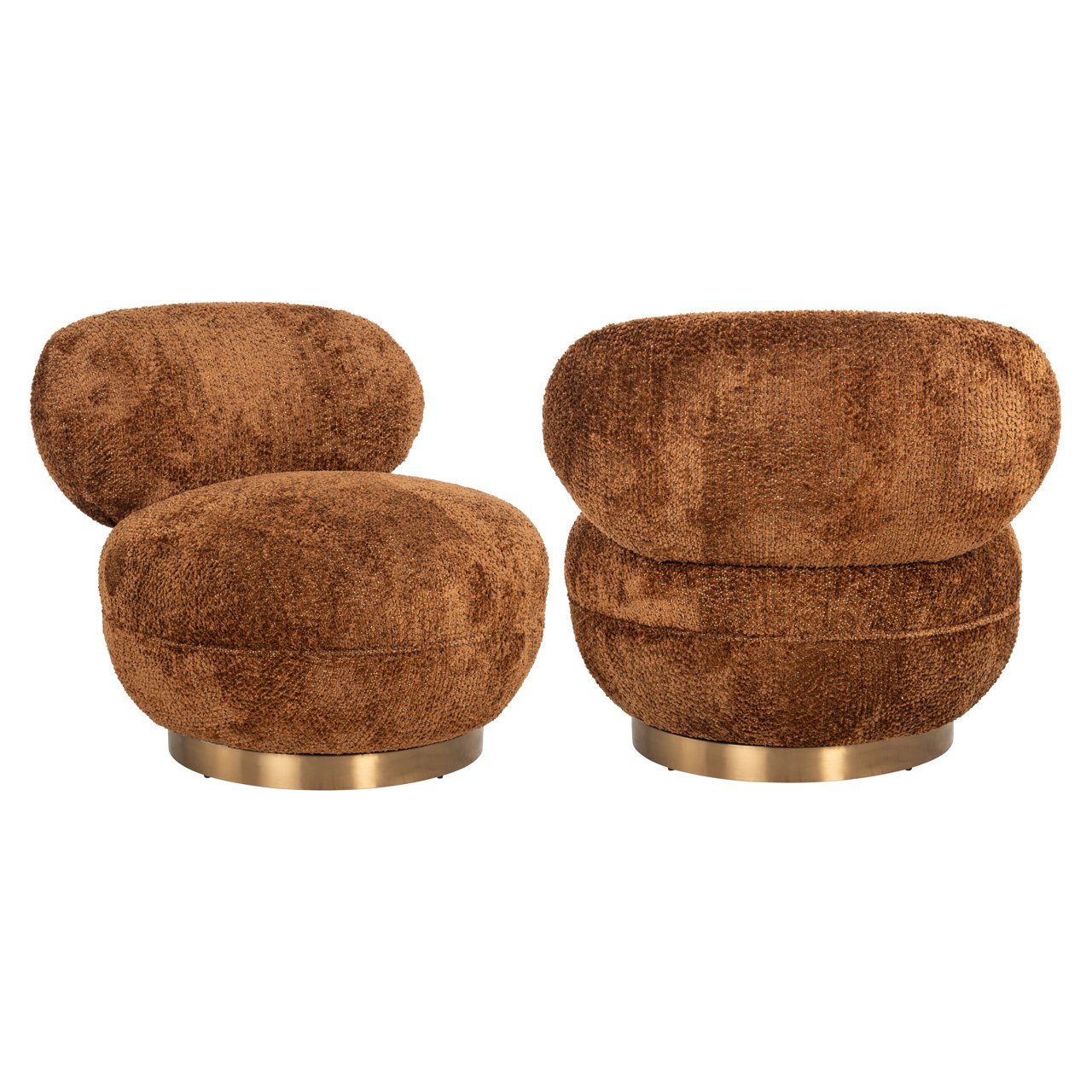 Lounge Stuhl Jace lovely cinnamon swivel