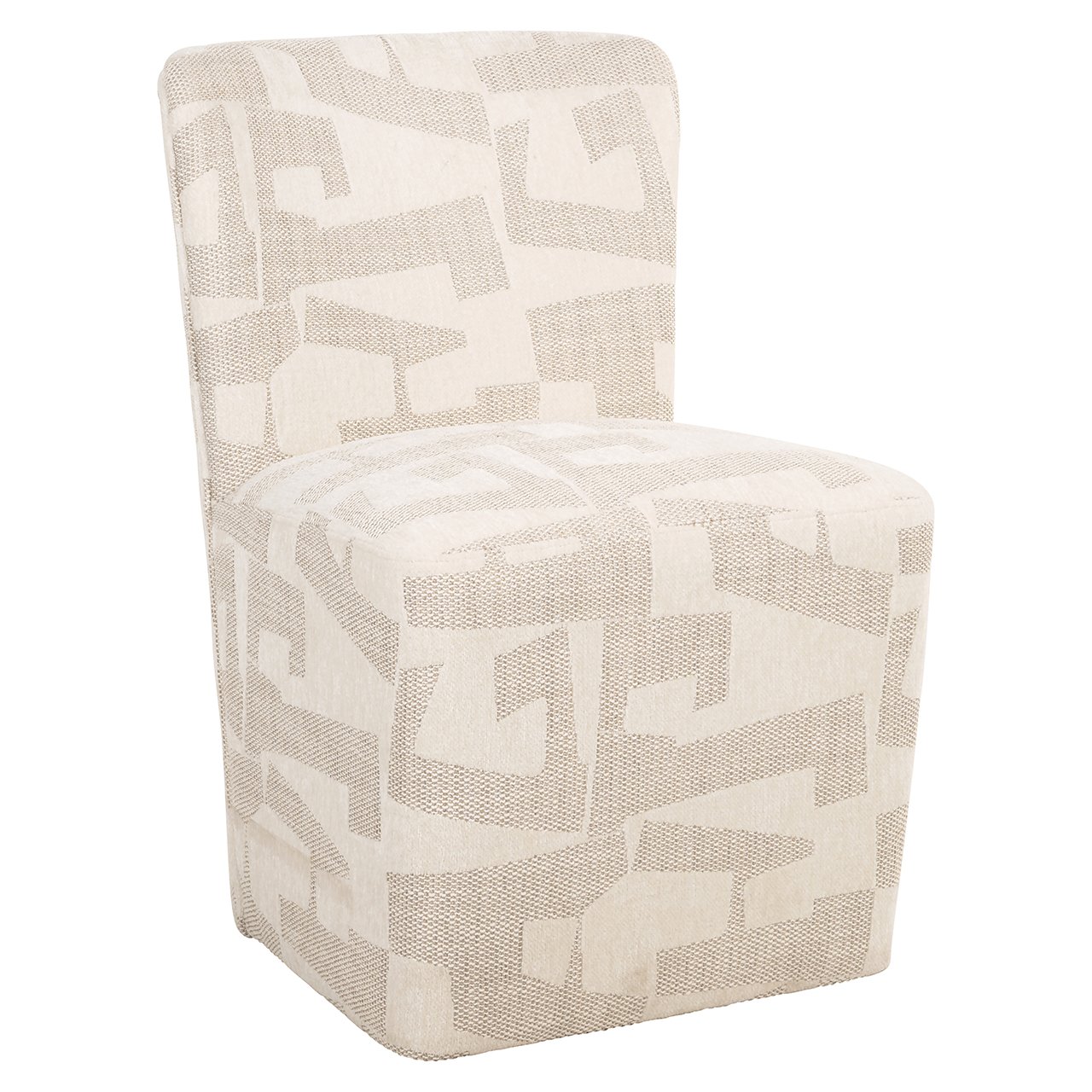 Stuhl Lorain mit Rollen beige graffic (Beige graffic)