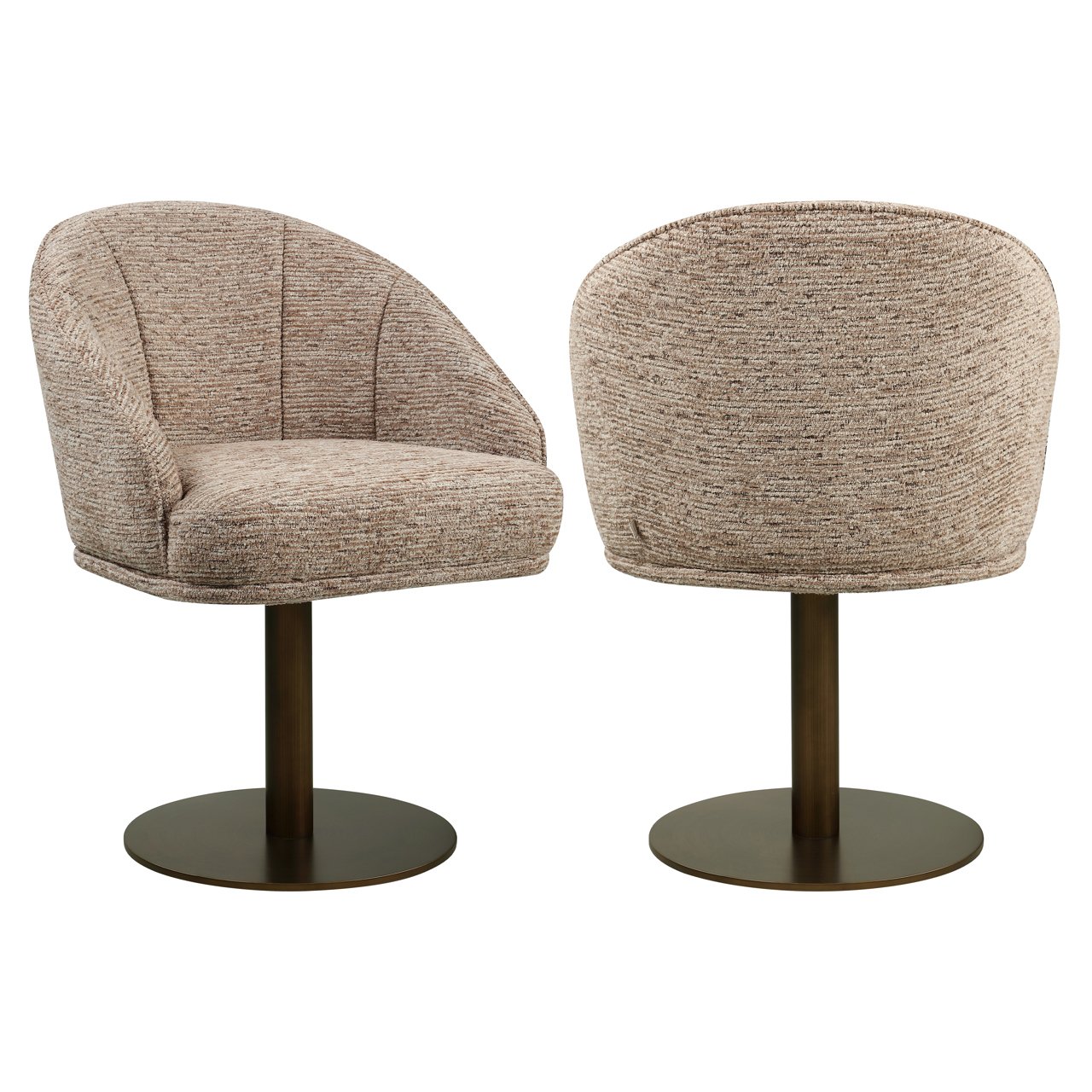 Esszimmerstuhl Beverly mocca linear swivel