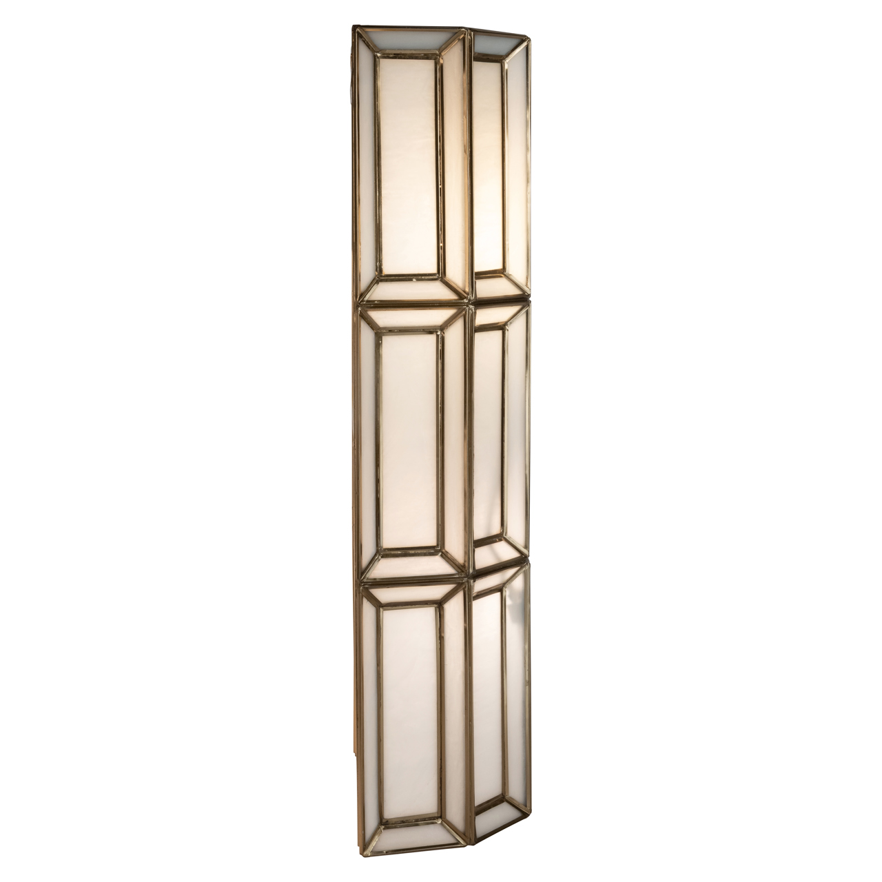 Wandlampe Opal brass antique