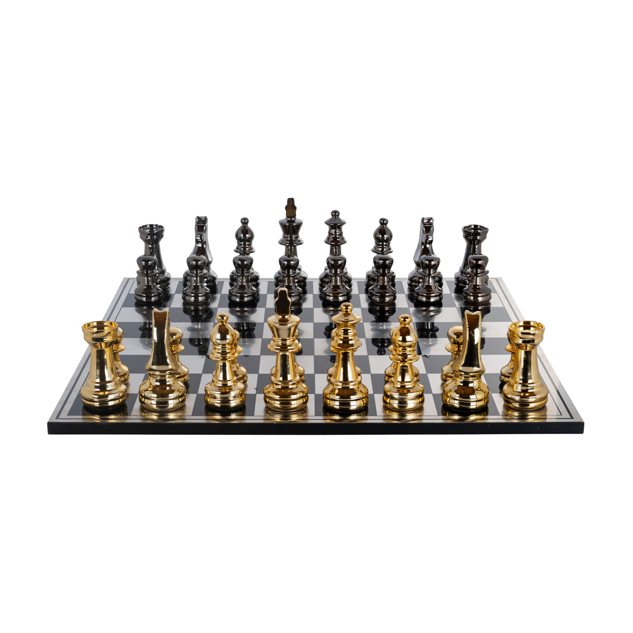 Dekoratives Spiel Saray black/gold chessboard