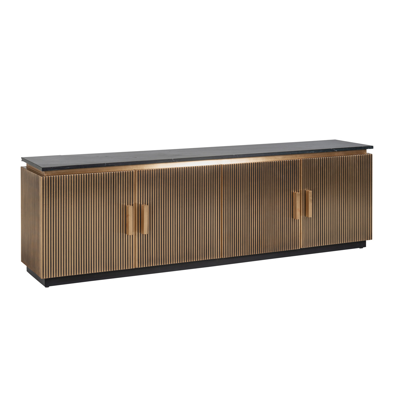 TV-Schrank Ironville gold 4-doors