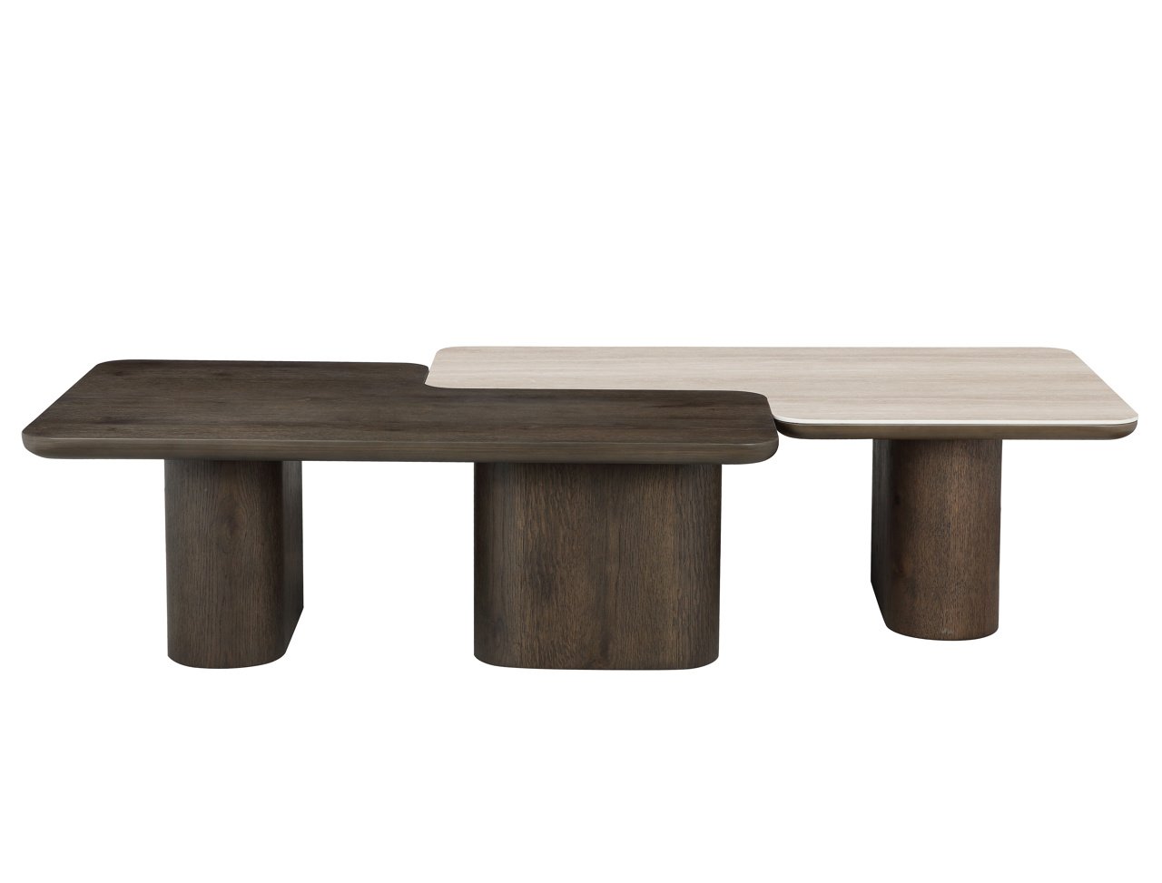 Couchtisch Nando brown (Set of 2)