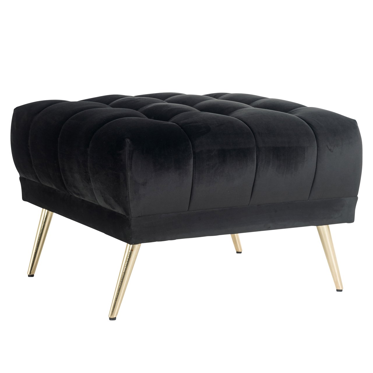 Hocker & Fußbank Huxley anthracite velvet