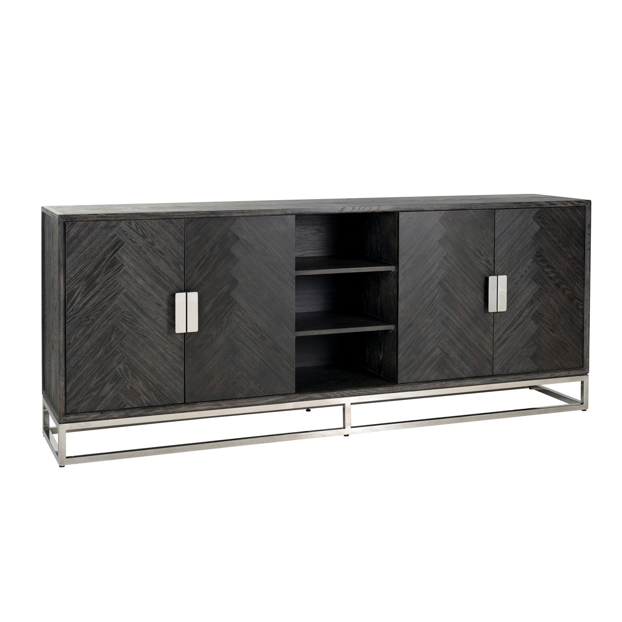 Sideboard Blackbone Silver black rustic 