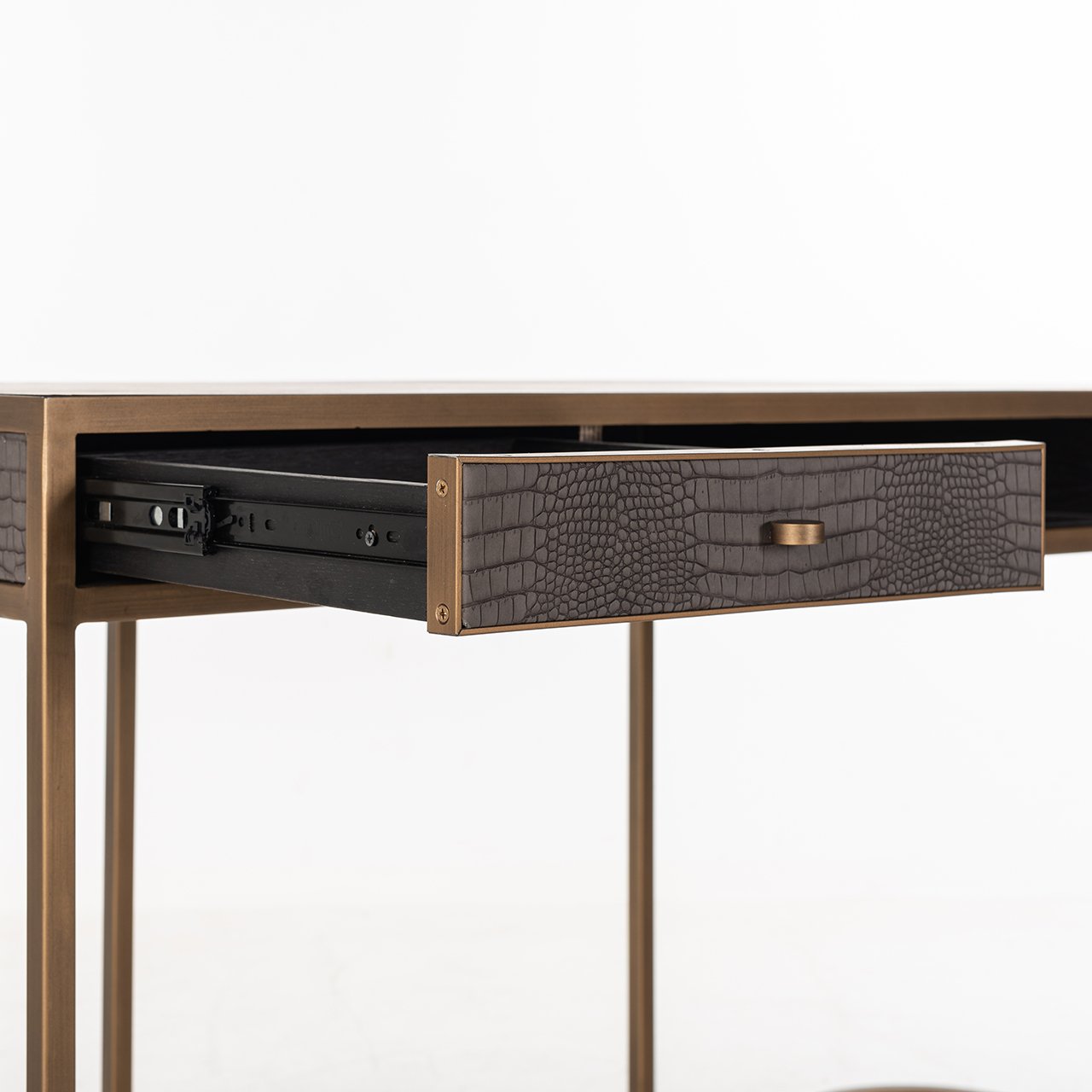 Schreibtisch Classio 2-Schubladen (Brushed Gold) Schreibtisch Classio 2-Schubladen (Brushed Gold)