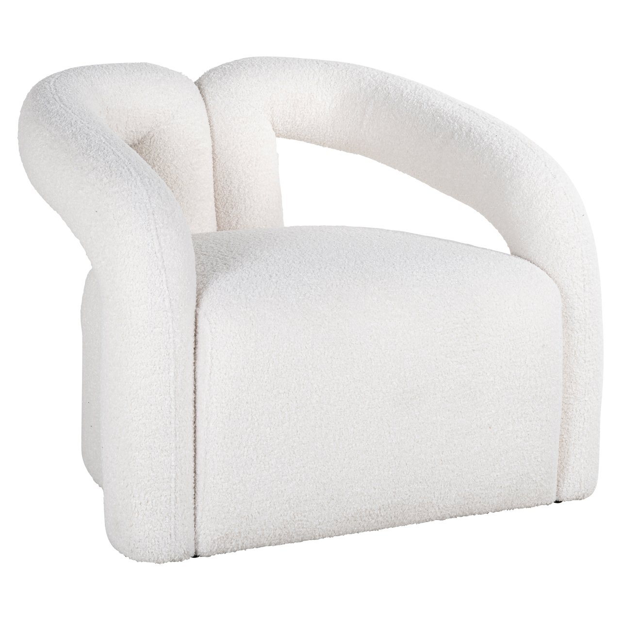 Lounge Stuhl Dana white furry Lounge Stuhl Dana white furry