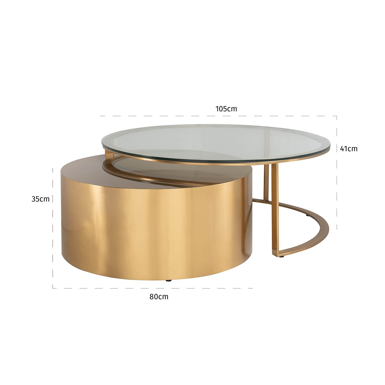 Couchtisch Orlan set of 2 (Gold)