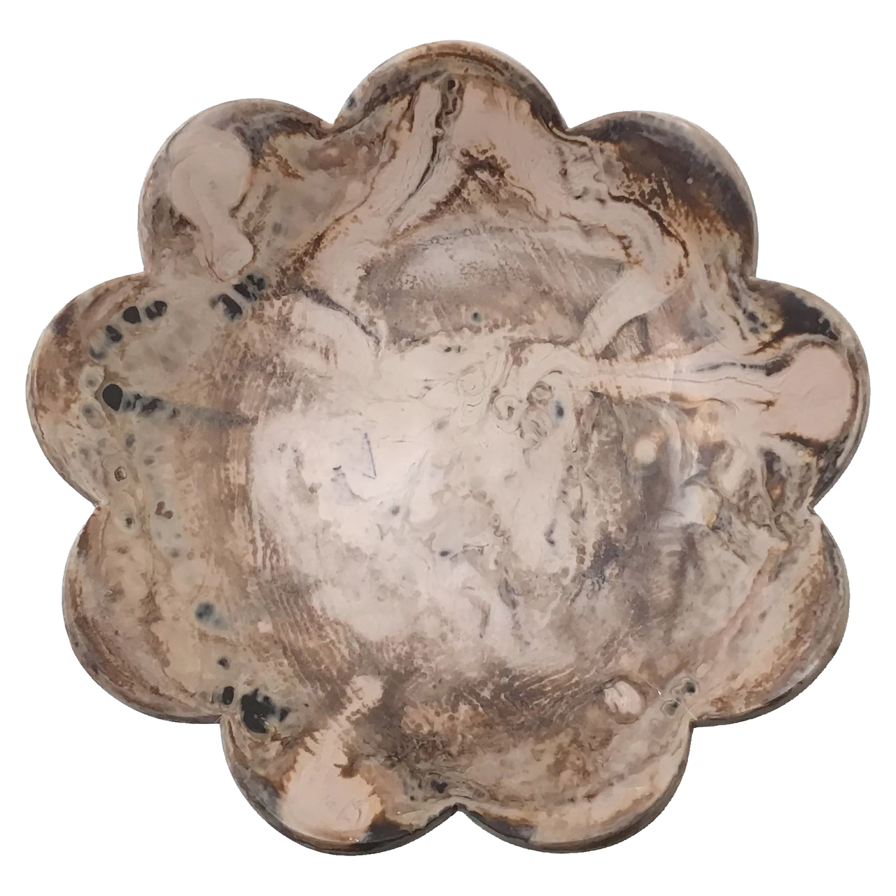 Schale Peony chocolat brown