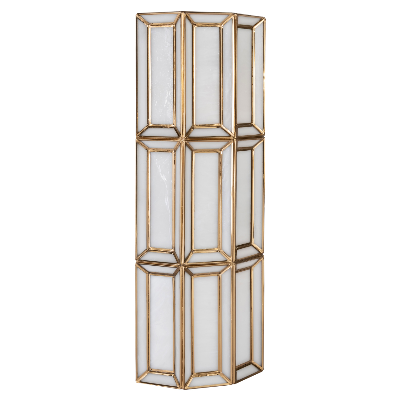 Wandlampe Opal brass antique