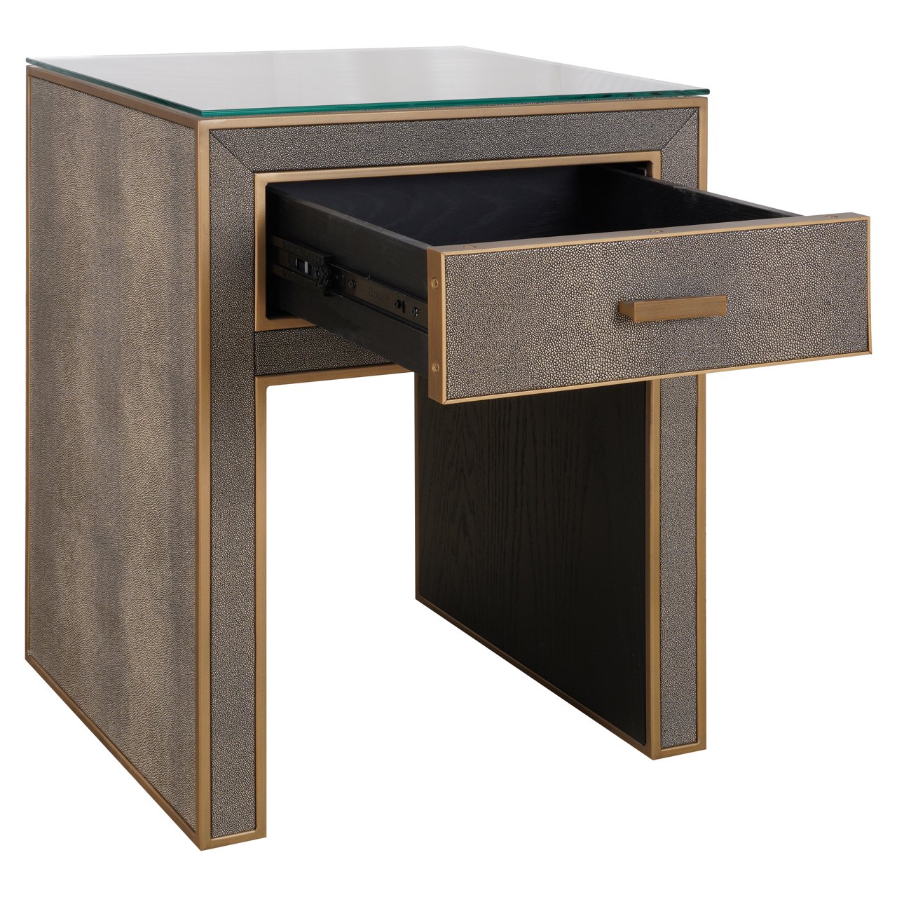 Nachttisch Bloomville brown incl. glass top
