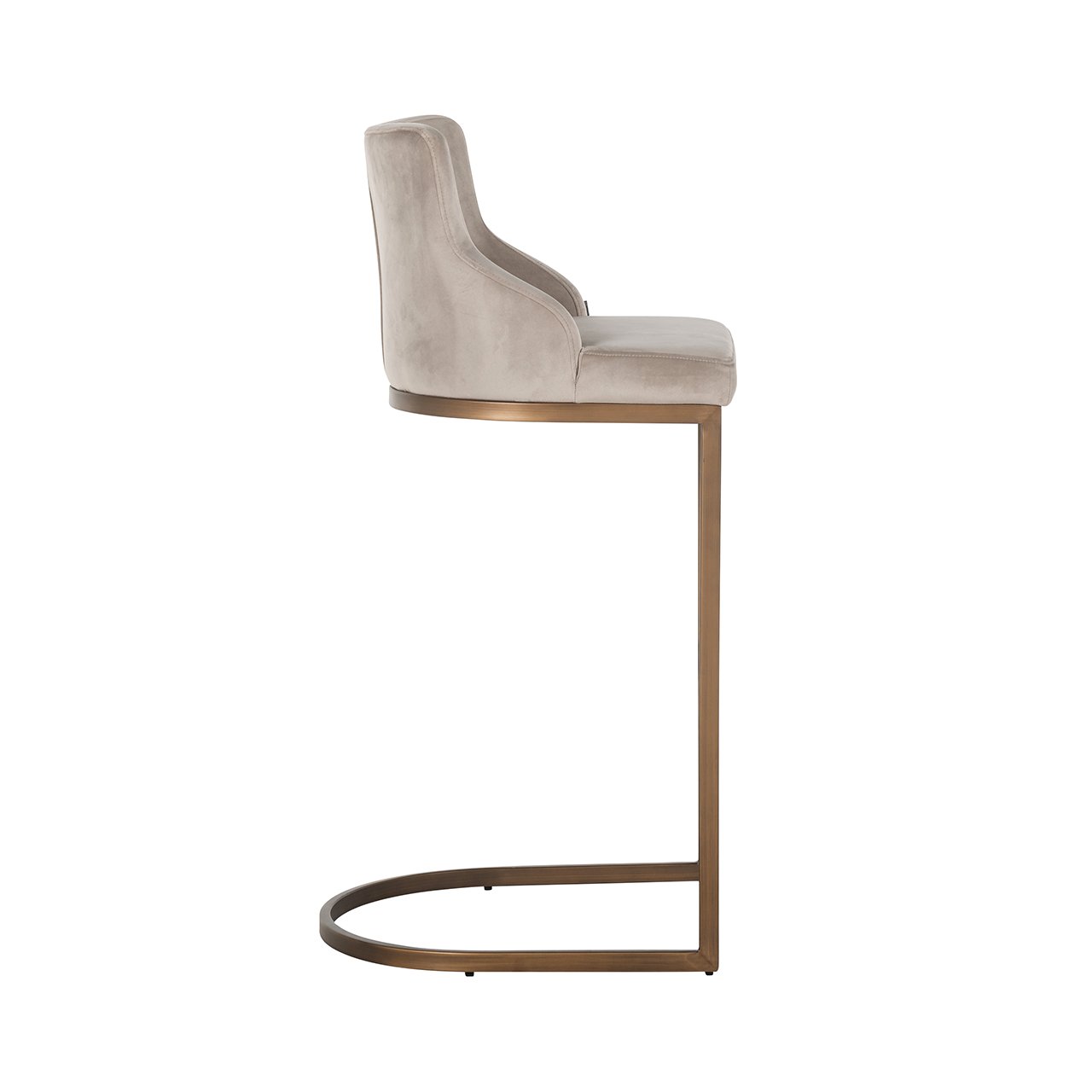 Barstuhl Bolton khaki velvet / brushed gold fire retardant (FR-Quartz 903 Khaki) Barstuhl Bolton khaki velvet / brushed gold fire retardant (FR-Quartz 903 Khaki)