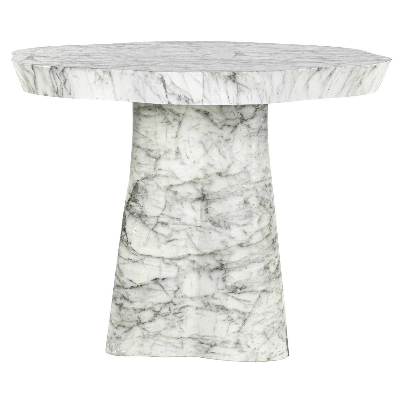 Outdoor Esstisch Rockyard white marble look 100Ø