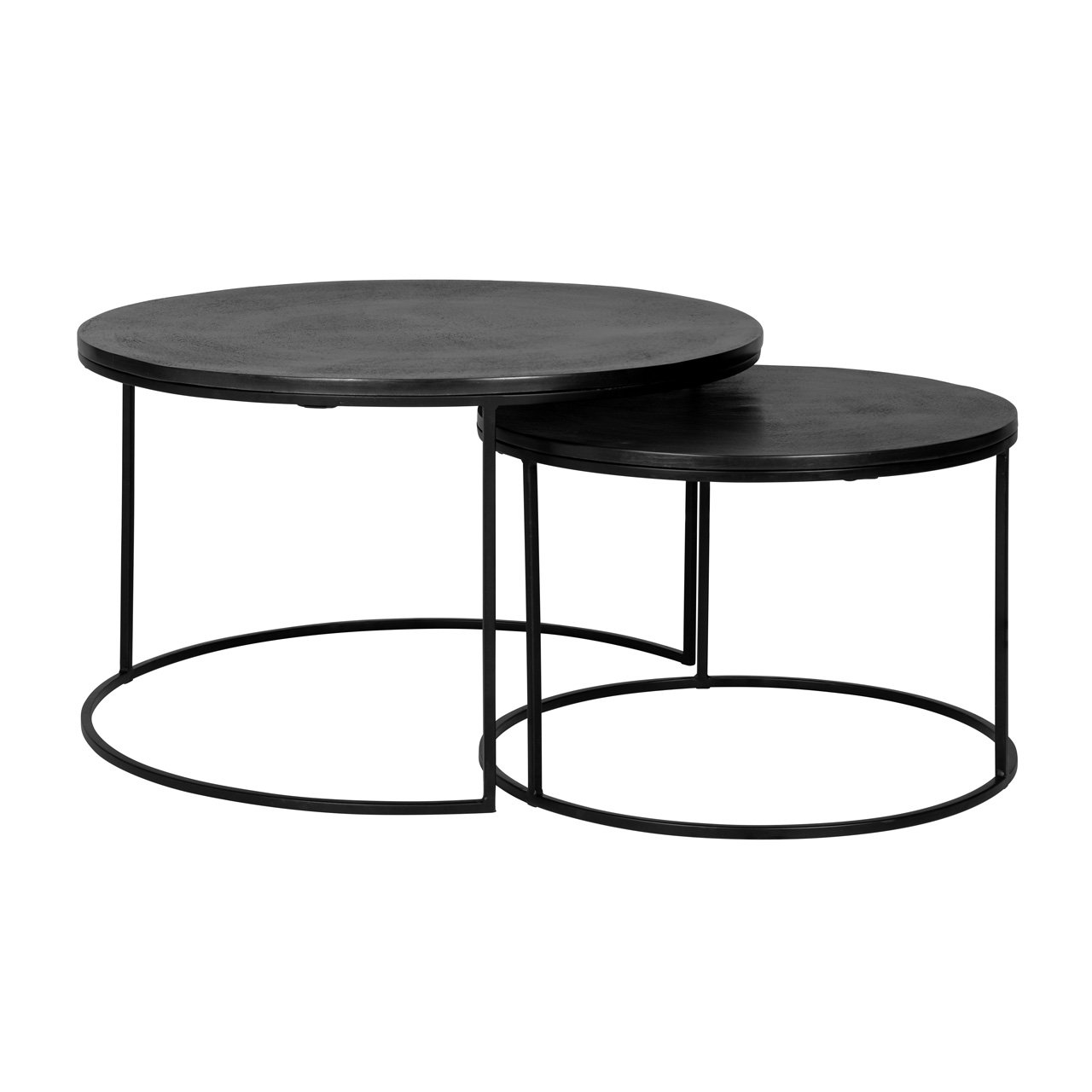 Couchtisch Bolder 2er Set schwarz (Black)