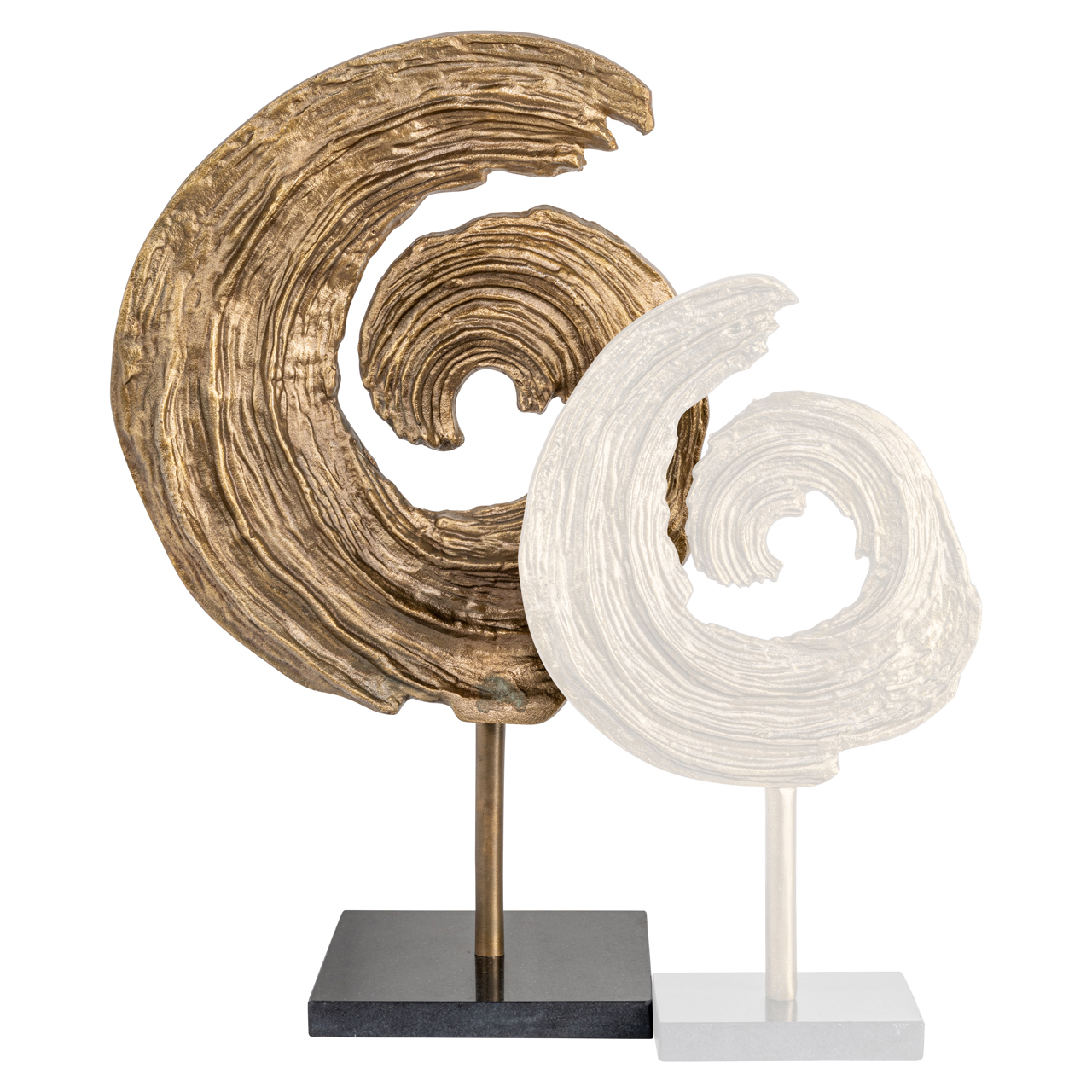 Dekoratives Objekt Swirl brass antique large