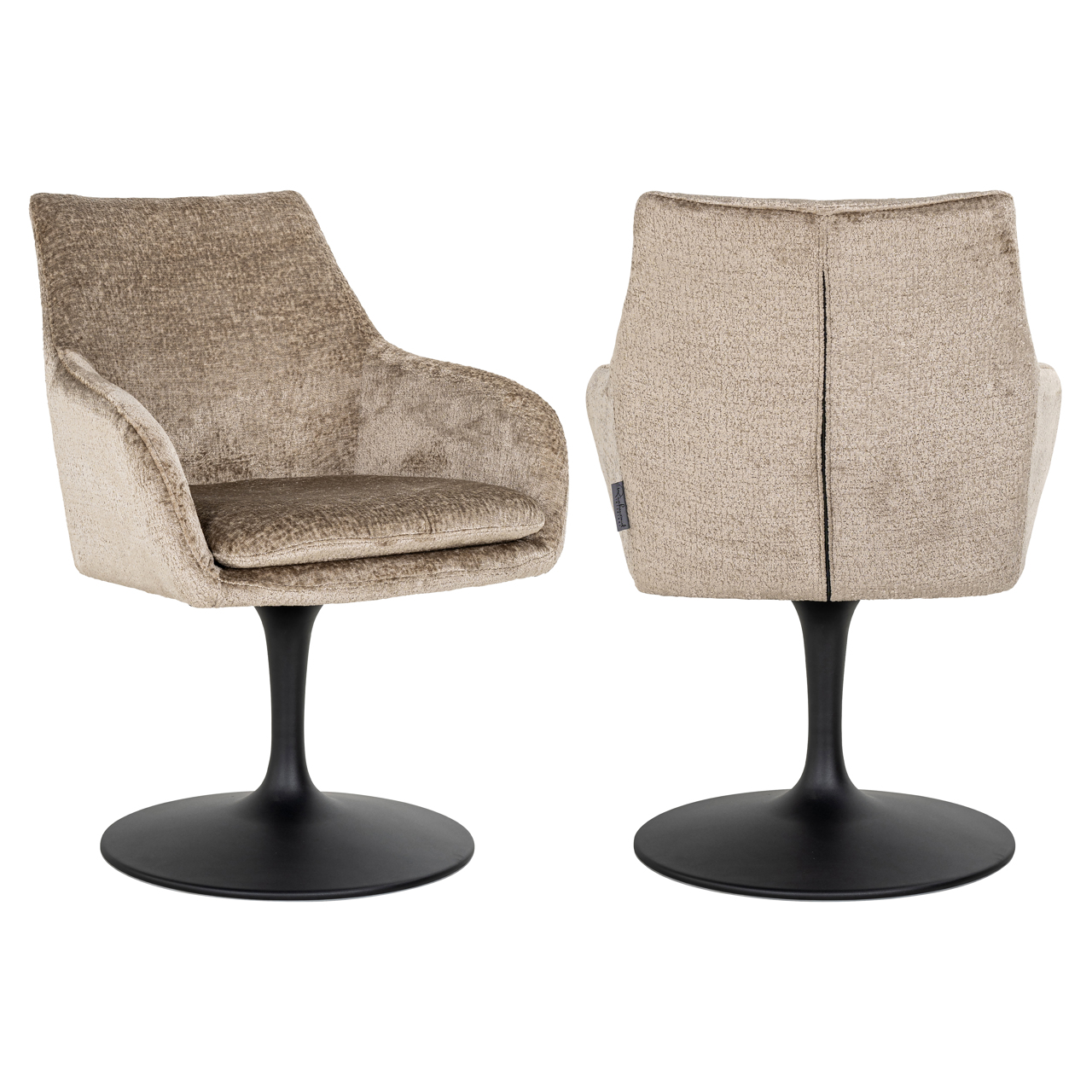 Esszimmerstuhl Marlon taupe chenille swivel