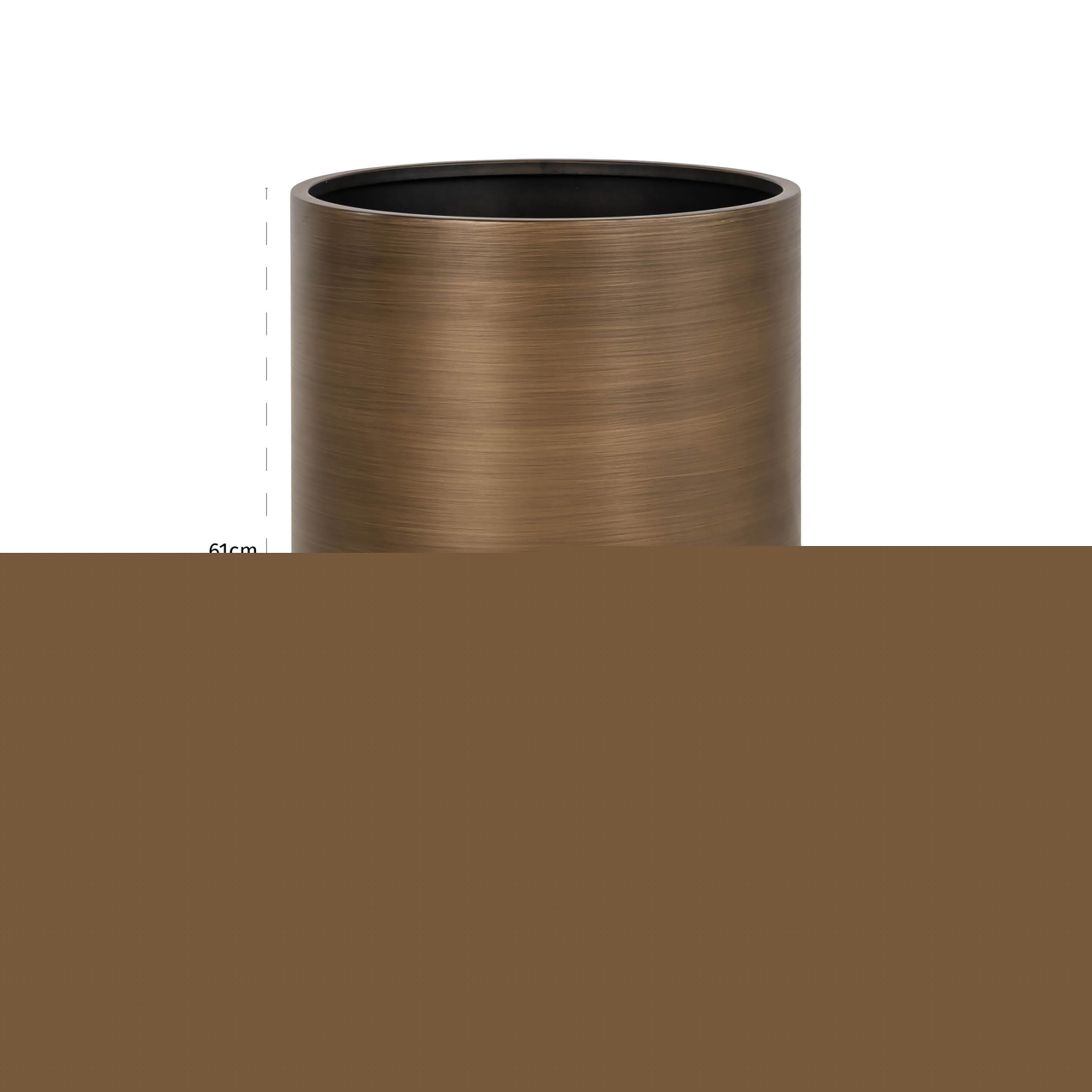 Pflanzgefäß Dira brushed gold 45Ø