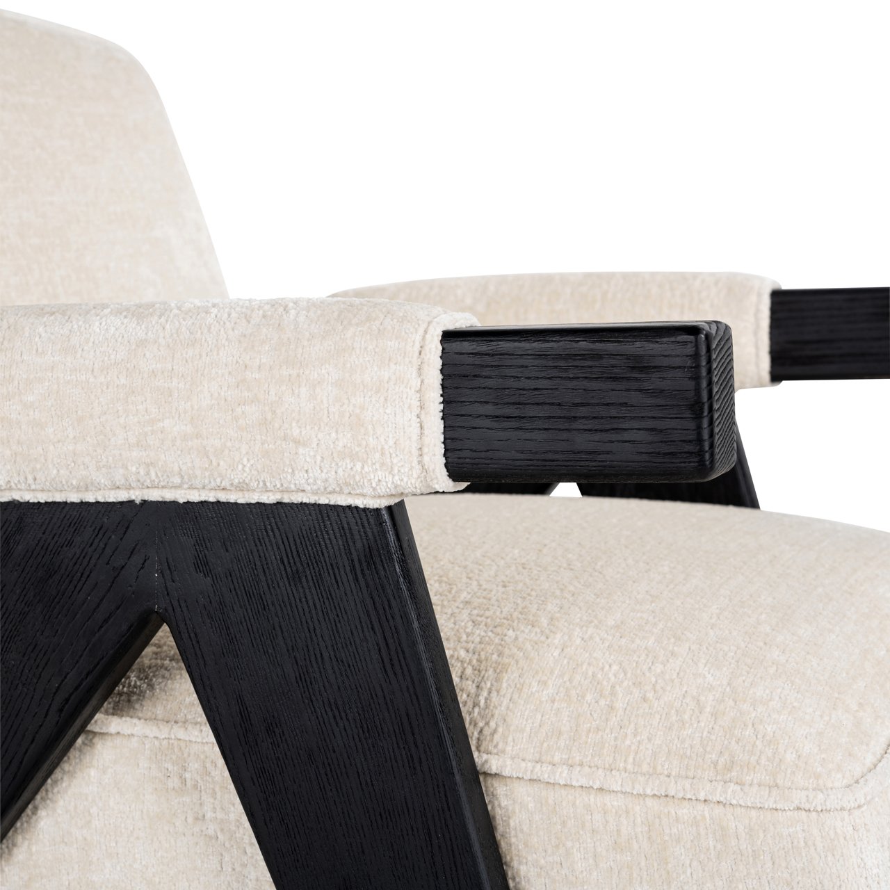 Lounge Stuhl Cooper white chenille