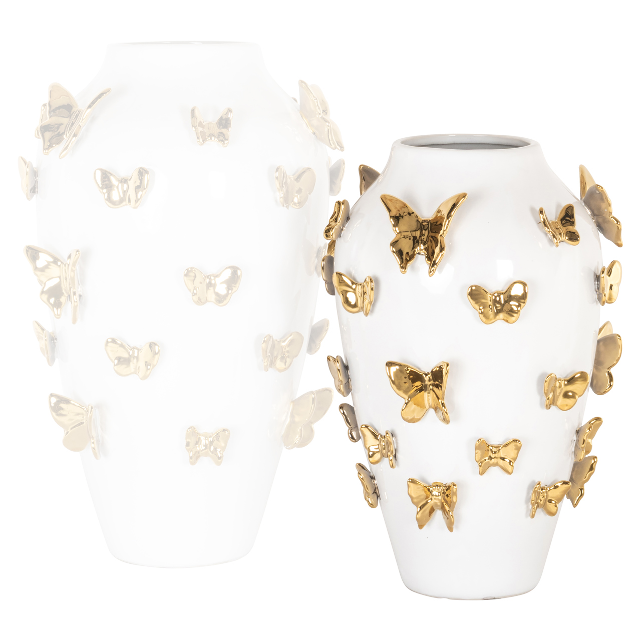 Vase Butterfly white small