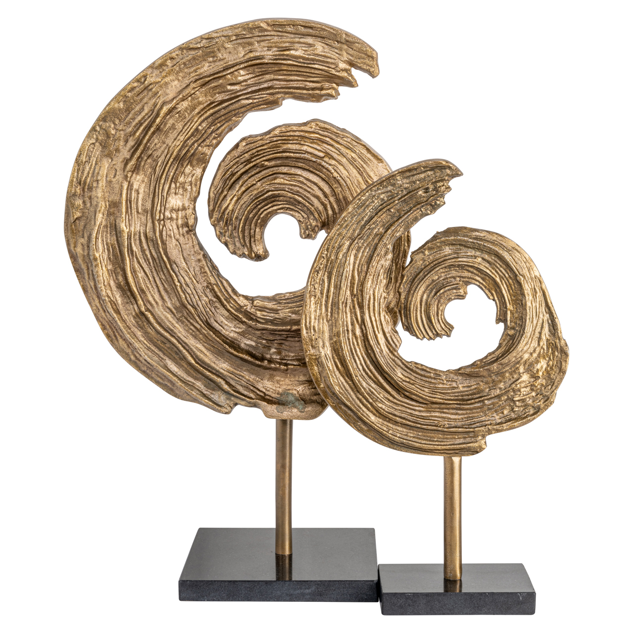 Dekoratives Objekt Swirl brass antique large