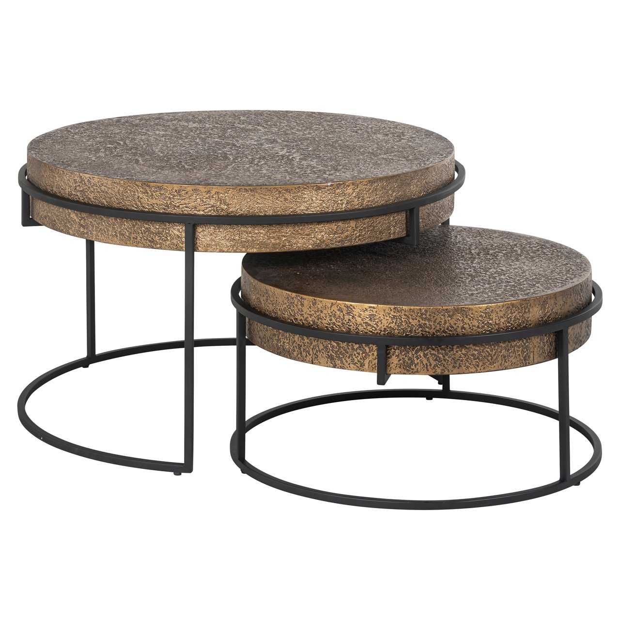 Couchtisch Derby black/gold (Set of 2)