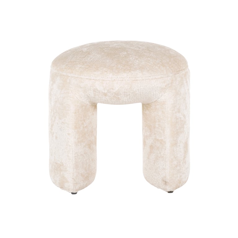 Hocker Fargo  white chenille (Bergen 900 white chenille)