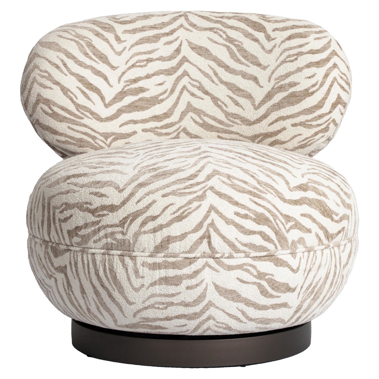 Lounge Stuhl Jace beige tiger swivel