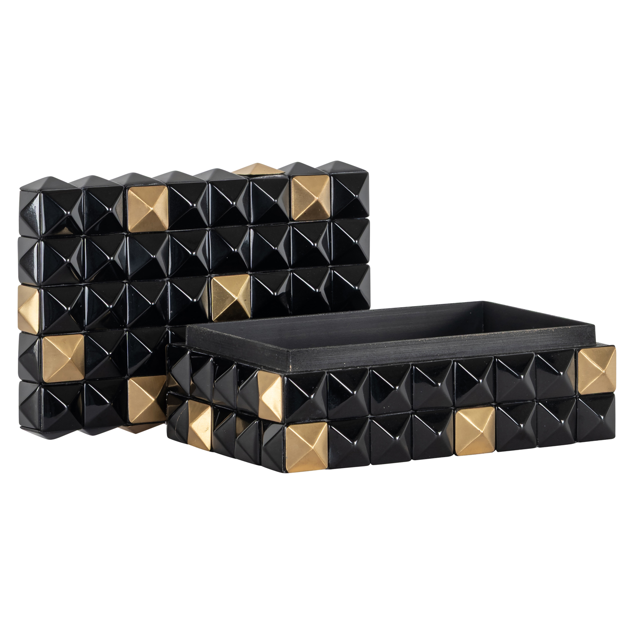 Aufbewahrungsbox Velicia black/gold
