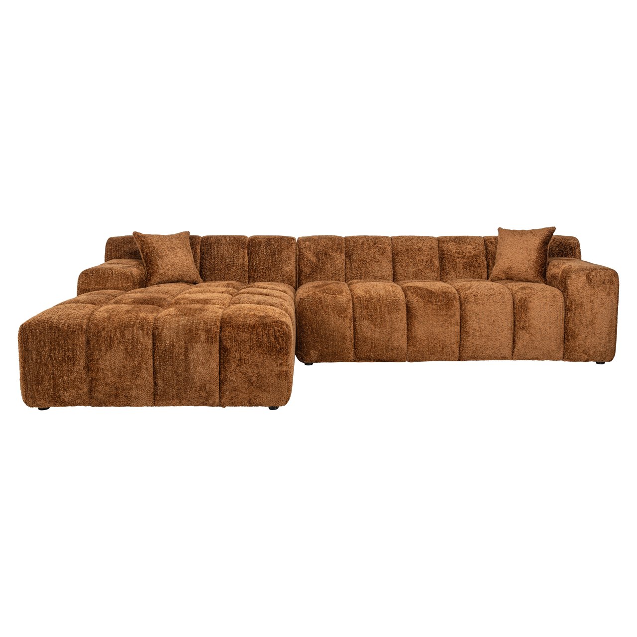 Sofa Cube lovely cinnamon 3-seater + lounge left Sofa Cube lovely cinnamon 3-seater + lounge left
