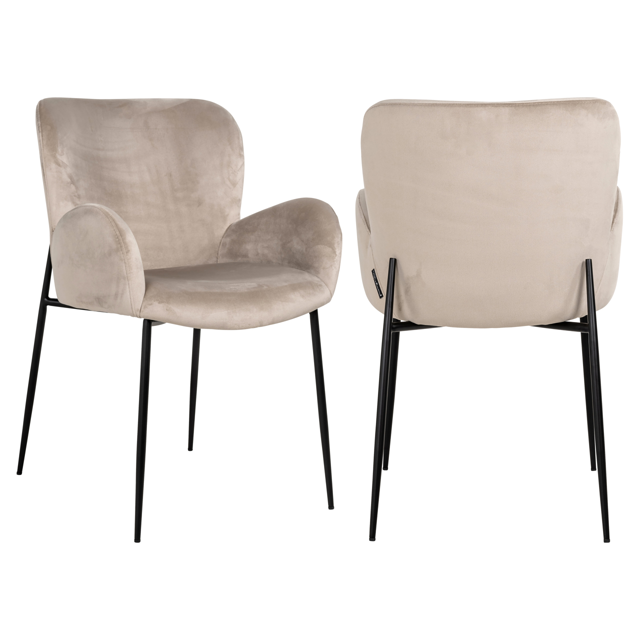 Esszimmerstuhl Amber khaki velvet fire retardant