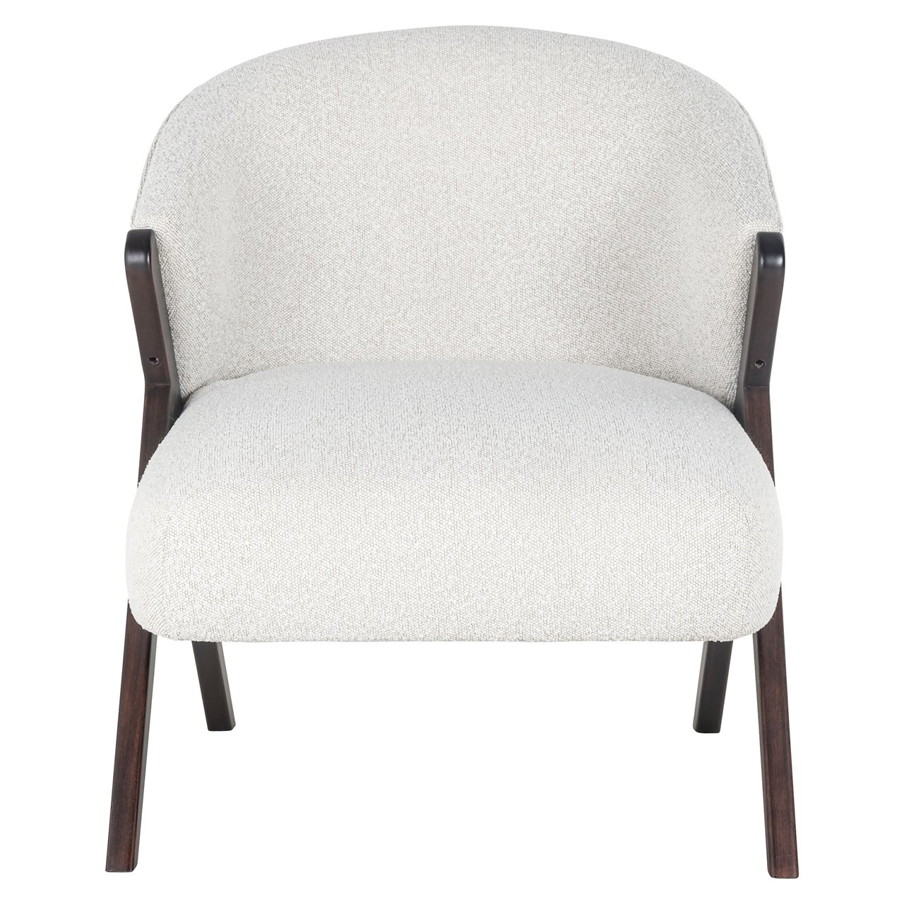 Lounge Stuhl Mia white bouclé