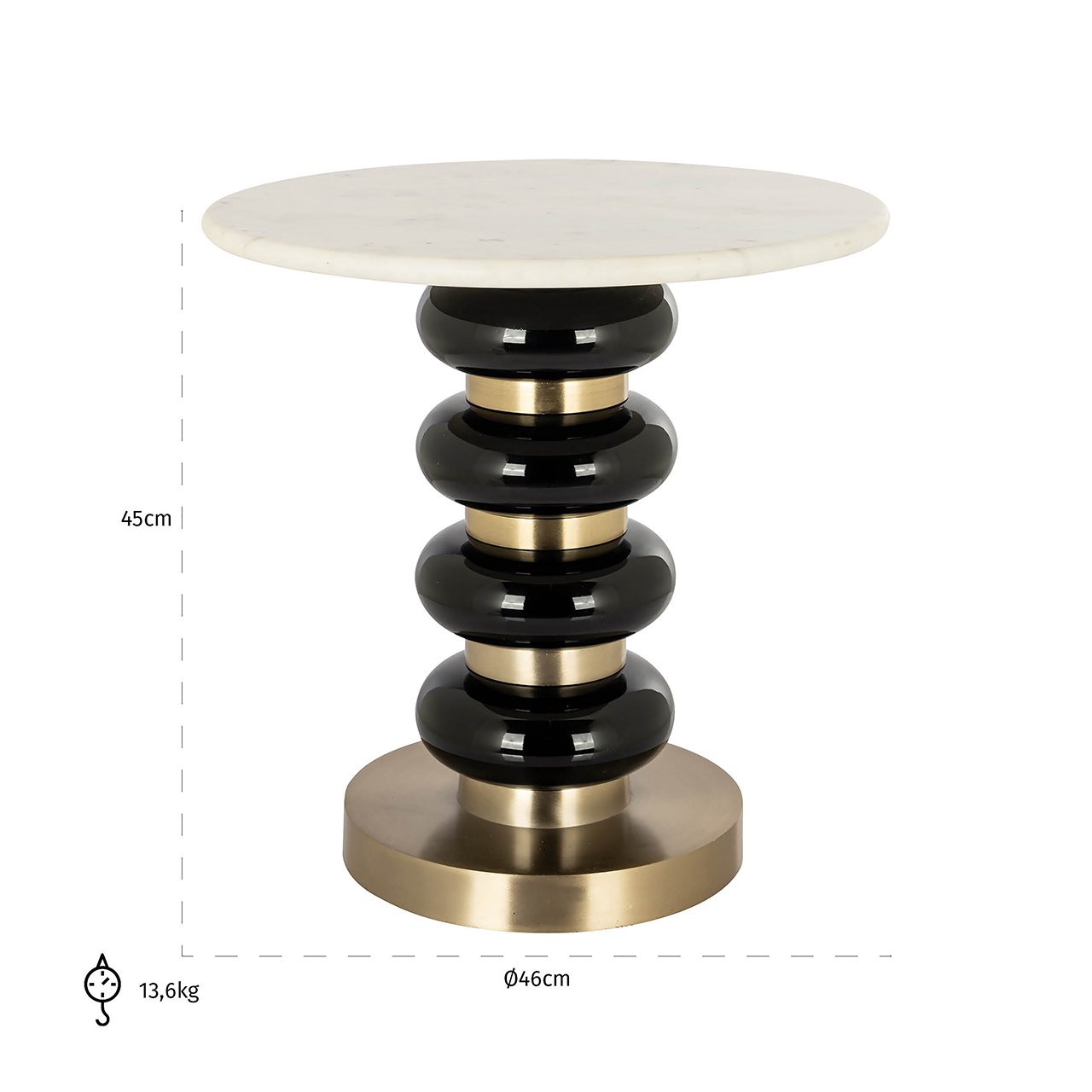 Beistelltisch Boann black