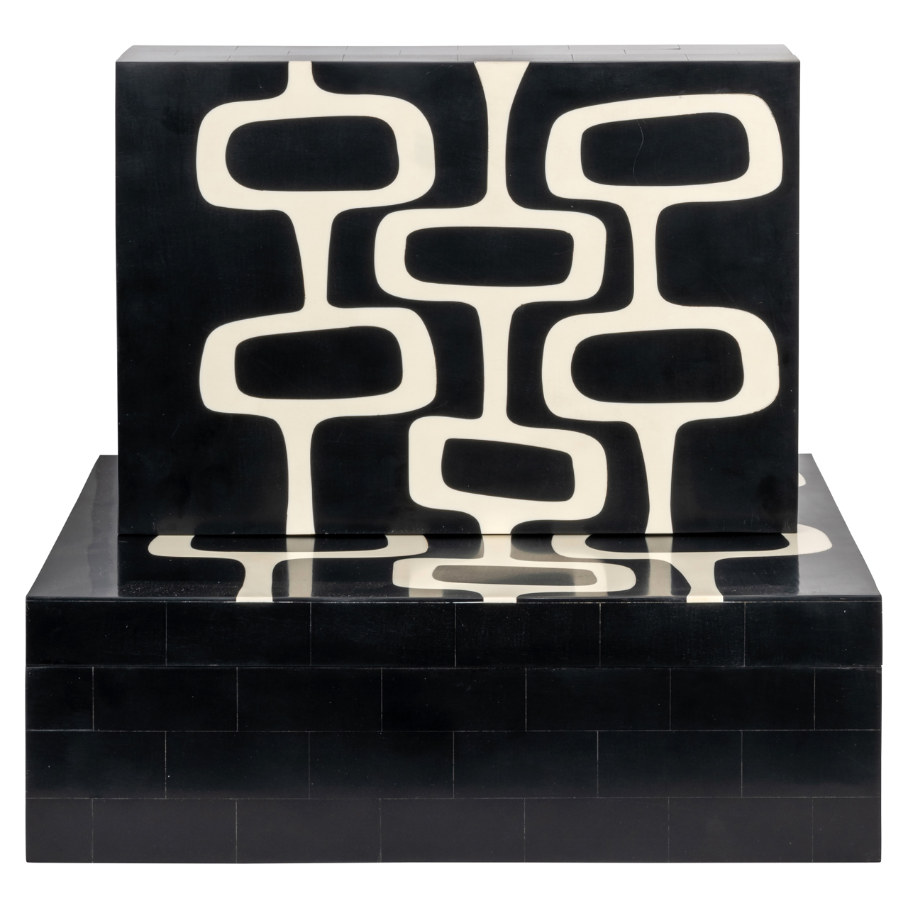 Aufbewahrungsbox Lux black/white (Set of 2)