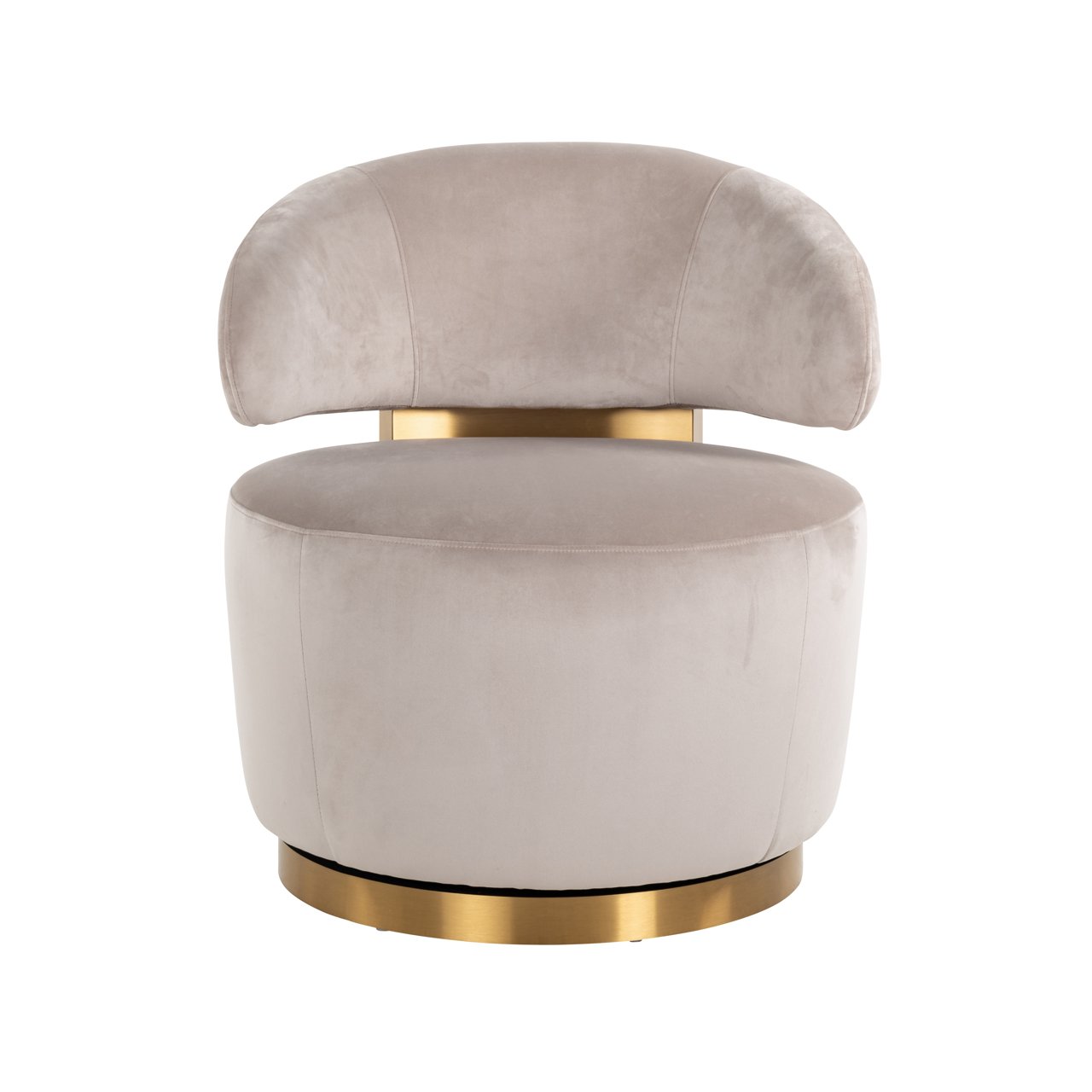 Lounge Stuhl Maxime khaki velvet swivel
